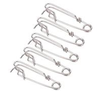 Alomejor Long Line Clips Snap 5PCS Acier Inoxydable Palangre Branche Cintre Snap Swives Float Line Thon Clip(1.8 * 60MM)