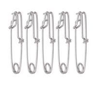 Alomejor Long Line Clips Snap 5PCS Acier Inoxydable Palangre Branche Cintre Snap Swives Float Line Thon Clip(3.5 * 125MM)