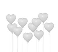 Alomejor Lot de 10 Ballons Romantiques en Aluminium doré Rose de 45,7 Cm pour Décorations de Mariage, Anniversaires et Fêtes (En forme de coeur)