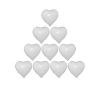 Alomejor Lot de 10 Ballons Romantiques en Aluminium doré Rose de 45,7 Cm pour Décorations de Mariage, Anniversaires et Fêtes (En forme de coeur)