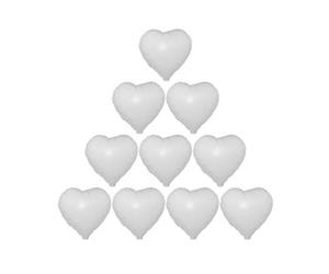 Alomejor Lot de 10 Ballons Romantiques en Aluminium doré Rose de 45,7 Cm pour Décorations de Mariage, Anniversaires et Fêtes (En forme de coeur)