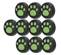 Alomejor Lot de 10 Couvercles de Poignée de Joystick en Forme de Patte de Chat, Capuchons en Silicone de Haute qualité pour/Lite, Durables et Faciles à Nettoyer (Griffes Vertes sur Fond Noir)