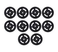 Alomejor Lot de 10 Roues de Poulie Robustes de 90 Mm pour Système de Poulie de Porte de Garage de Fitness à Domicile, Roue de en Nylon Légère et Durable, Noire