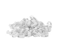 Alomejor Lot de 100 Bandes de Pattes de Volaille Rétractables pour Poulet, Canard, Oiseau, Boucle de Jambe D'identification avec Chiffres pour Fournitures d'alimentation de Volaille, Anneaux de Pied