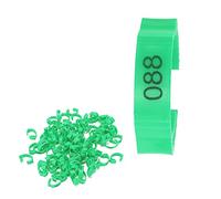 Alomejor Lot de 100 Bandes de Pattes de Volaille Rétractables pour Poulet, Canard, Oiseau, Boucle de Jambe D'identification avec Chiffres pour Fournitures d'alimentation de Volaille, Anneaux de Pied