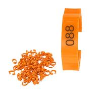 Alomejor Lot de 100 Bandes de Pattes de Volaille Rétractables pour Poulet, Canard, Oiseau, Boucle de Jambe D'identification avec Chiffres pour Fournitures d'alimentation de Volaille, Anneaux de Pied