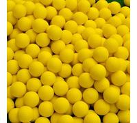 Alomejor Lot de 12 Balles D'entraînement de Golf Jaunes en Matériau PU de qualité Supérieure pour la Pratique en Intérieur, Balles de Golf Monocouches Souples pour un Vol Stable, Accessoires de pour