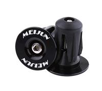 Alomejor Lot de 2 bouchons d'extrémité de guidon de vélo en alliage d'aluminium coloré (Noir)