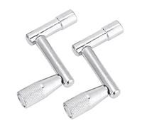 Alomejor Lot de 2 clés d'accordage de batterie à mouvement continu avec tête de poignée rotative pour réglage de vis et réglage du son