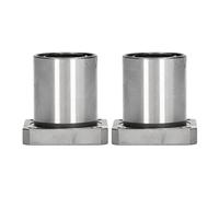 Alomejor Lot de 2 Roulements à Billes à Bride Carrée à Mouvement Linéaire, Alésage Durable de 20 Mm à Faible Bruit pour les Applications de Machines de Précision