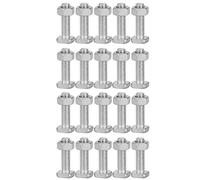 Alomejor Lot de 20 écrous et Boulons en Aluminium, Accessoires de Remplacement Robustes M6 de 22 Mm pour L'installation de Serre