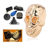 Alomejor Lot de 20 rivets gothiques punk cloutés pour chaussures/artisanat du cuir, accessoires de rivets fantômes durables et antirouille pour sacs, vêtements, ensemble argenté pour amateurs, #711