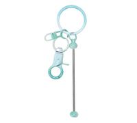 Alomejor Lot de 24 Barres de Porte-clés élégantes en Perles pour Kit de Fabrication de Porte-clés, Accessoires élégants pour Sacs, Sacs à Dos et Portefeuilles, Matériau Métallique Solide (Type 7 Vert)