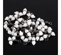 Alomejor Lot de 30 émerillons de pêche Lumineux avec Perles phosphorescentes (4#)