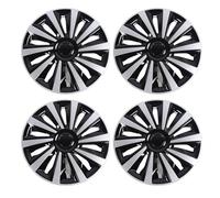 Alomejor Lot de 4 Enjoliveurs de Jantes 15 Pouces, Cache Moyeu à Clipser pour Roue Acier 15", Design Élégant, Compatible Universel Voiture, Facile à Installer