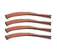 Alomejor Lot de 4 housses de poignée de poussette, lavables en cuir synthétique pour poussettes universelles et confortables (marron)