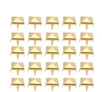 Alomejor Lot de 400 Rivets à Pointes Carrés de 4 à 7 Mm pour Accessoires de Maroquinerie, Matériau en Laiton Durable pour Sacs, Chaussures, Ceinture, Couleur Or/argent/pistolet, Artisanat Exquis,