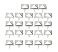 Alomejor Lot de 400 Rivets à Pointes Carrés de 4 à 7 Mm pour Accessoires de Maroquinerie, Matériau en Laiton Durable pour Sacs, Chaussures, Ceinture, Couleur Or/argent/pistolet, Artisanat Exquis,