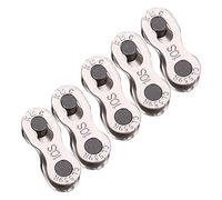 Alomejor Lot de 5 Paires de maillons manquants réutilisables en Acier argenté pour vélo