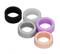 Alomejor Lot de 5 Protecteurs de Bague Intelligente en Silicone élastique pour Protection Contre Les Rayures Noir Blanc Gris Rose Violet Compatible avec Les Bagues Intelligentes (#2)