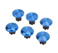 Alomejor Lot de 6 Capuchons de Joystick de Rechange élégants en Métal pour Contrôleurs Edge et Pro, Couleurs Vives (Blue)