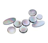 Alomejor Lot de 9 Boutons de Saxophone avec Coque Noire et Blanche avec Surface Lisse pour une Sensation de Main Confortable, Adaptés aux Saxophones Soprano Alto Ténor