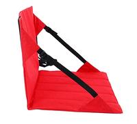 Alomejor Lumière du Pique-Nique Portable avec Poche Arrière en Maille pour Le Rangement - Coussin Pliant Extérieur - Noir, Bleu, Rouge 1pc (Rouge)