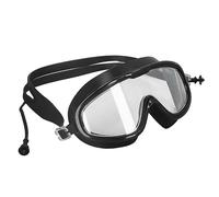 Alomejor Lunettes de Natation Confortables et Durables, Anti-buée, Haute Définition, Noires, Imperméables, Fournitures de Natation pour Hommes