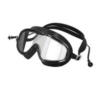 Alomejor Lunettes de Natation Confortables et Durables, Anti-buée, Haute Définition, Noires, Imperméables, Fournitures de Natation pour Hommes