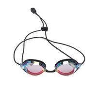 Alomejor Lunettes de Natation pour Adultes, Lentille PC Antibuée avec Sangle de Pont Nasal, Conception étanche pour l'entraînement Quotidien et la Natation (noir rouge)