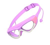 Alomejor Lunettes de natation pour enfants Lunettes de natation pour enfants en silicone souple anti-buée et vision cristalline avec un large de vision pour garçons filles Pool Beach (PURPLE)