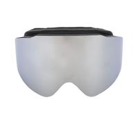 Alomejor Lunettes de Ski pour Adultes, Double Lentille Antibuée, Bande élastique Réglable pour le Ski, le Snowboard, l'alpinisme (argent peint en noir)