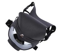 Alomejor Lunettes de Ski pour Chien, Matériau PC, Protègent du Vent et de la Poussière, Idéales pour la Randonnée et Les Balades en Voiture (Monture Noire, Verres argentés)