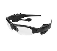 Alomejor Lunettes de Soleil Bluetooth 5.0, écouteurs sans Fil avec Son Stéréo pour Les Activités de Plein Air, Marron foncé (Transparente)
