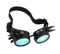 Alomejor Lunettes Steampunk Exquises de Style Rétro avec Bande élastique, Parfaites pour les Fêtes, Matériau PC ABS (BLACK)