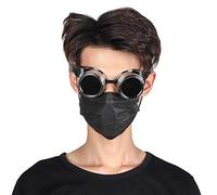 Alomejor Lunettes Steampunk Vintage avec Plaquette de Nez Réglable pour Décoration de Fête Rétro, Lunettes de Soleil ABS Double Couche pour la Décoration (#1) (#1) (#4)