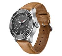 Alomejor Mach Pilot Montre pour Homme à énergie Solaire, étanche 50 M, Chronographe, Nocturne, Montre Solaire pour Le Sport et L'Aventure (Silver)