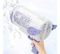 Alomejor Machine à Bulles avec Une Solution de Recharge de 2 Bouteilles, BBUBBLE Maker adapté aux Enfants 4-12, Faveurs de Fête, Activités de Plein Air (Purple)