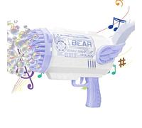 Alomejor Machine à Bulles avec Une Solution de Recharge de 2 Bouteilles, Maker Bbubble pour Les Enfants 4-8, Faveurs de Fête, Activités de Plein Air (Purple)