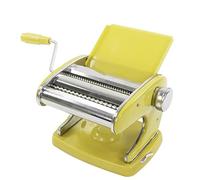 Alomejor Machine à Fabriquer des Pâtes Domestiques, Presse à Nouilles en Acier Inoxydable, Machine à Rouler les Nouilles Manuelle pour les Chefs Professionnels (Ventouse 2 Couteaux)