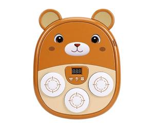 Alomejor Machine de Boxe Musicale Télécommandée, Cibles de Jeu de Poinçonnage Intelligentes avec Batterie Technologique 24G pour Enfants, Jeu de Liaison en Famille (Brown)