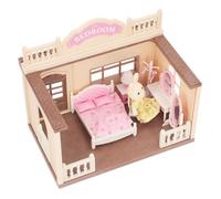 Alomejor Maison de Poupée, Maison de Poupée Lapin en ABS avec Mini Meubles et Accessoires 1:12, Bords Lisses, Pièces Connectables, de Jeu pour Filles, Tout-Petits et Enfants