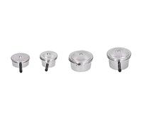 Alomejor Maison de Poupée Pot, Ensemble de Batterie de Cuisine Miniature | Métal durable et respectueux de l\'environnement, adapté aux jeux de rôle, accessoire de cuisine