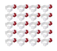 Alomejor Mamelons D'abreuvoir de Poulet Mangeoire de Mamelon de Poulet Durable pour Oiseau de Canard de Volaille pour L' à Grande échelle en Acier Inoxydable + Plastique 20 Pièces