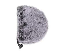 Alomejor Manchon de Pare-brise en Fourrure pour Microphone pour Réduction du Bruit du Vent, Moelleux et Doux, adapté pour Parler en Public et les Performances, Matériau en Peluche