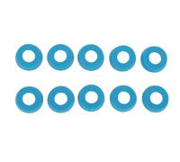 Alomejor Manchon de Queue de Billard, 10 Pièces Protecteur de Housse de Protection en Caoutchouc, avec Absorption des Vibrations et Conception Anti-Friction, pour Accessoires de (Bleu 21,5 mm/0,8