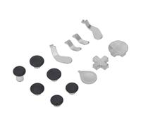 Alomejor Manettes de Contrôleur, Palettes D Pads, Texture élégante, Ensemble de 13 Pièces pour Série 2, Accessoires de Personnalisation en Caoutchouc (Silver)