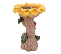 Alomejor Mangeoire pour Bain d'oiseaux en Résine de Tournesol, Résistante aux Intempéries pour Jardin et Cour, Grande capacité, Décorations Intérieures et Extérieures pour Les Amoureux de la Nature,