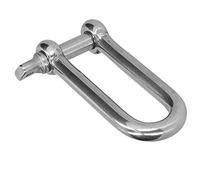 Alomejor Manille Longue en D en Acier Inoxydable, Connecteur Haute Résistance pour la Construction, Fiable et Durable, 3 X Manille Longue en D (10 piècesM4)