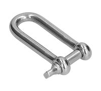 Alomejor Manille Longue et Droite en D, Robuste, en Acier Inoxydable 304, pour Applications Mécaniques, Force de Roulement Sûre, Paquet de 10 (3 piècesM12)